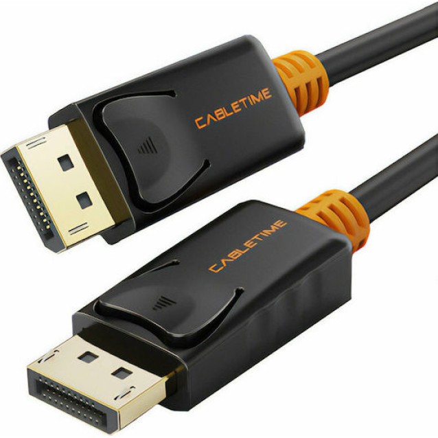CABLETIME καλώδιο DisplayPort CT-AV585-01G, 4K/60Hz, 1m, μαύρο