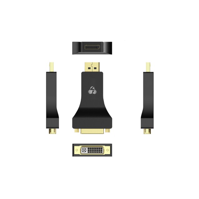 POWERTECH αντάπτορας DisplayPort σε DVI CAB-DP063, Passive, 4K, μαύρος