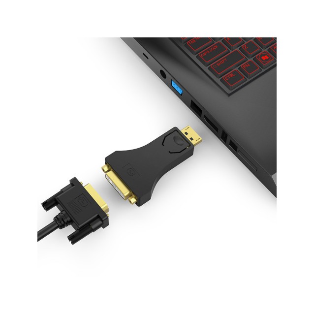 POWERTECH αντάπτορας DisplayPort σε DVI CAB-DP063, Passive, 4K, μαύρος