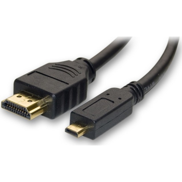 POWERTECH καλώδιο micro HDMI σε HDMI CAB-H007 με Ethernet, 1.5m, μαύρο