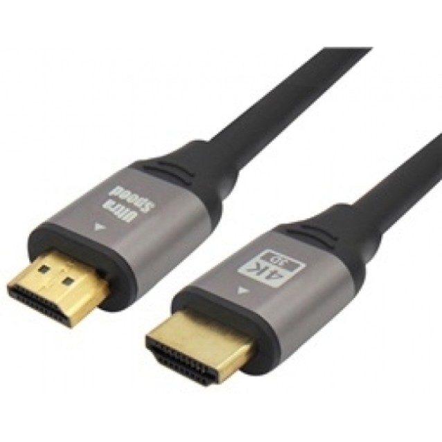ΚΑΛΩΔΙΟ HDMI-HDMI 2.0V 5m CCS ΜΕ ΦΙΣ ΑΛΟΥΜΙΝΙΟΥ ΓΚΡΙ ΜΕΤΑΛΛΙΚΟ BAG PLY