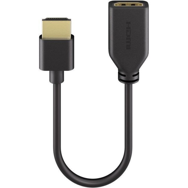 GOOBAY αντάπτορας HDMI 64824, εύκαμπτος, 4K/60Hz, 18Gbps, μαύρος