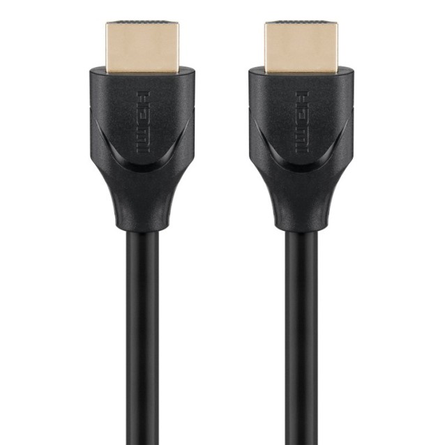GOOBAY καλώδιο HDMI 2.1 61637, Ethernet ARC 8K/60Hz 48 Gbps, 0.5m, μαύρο