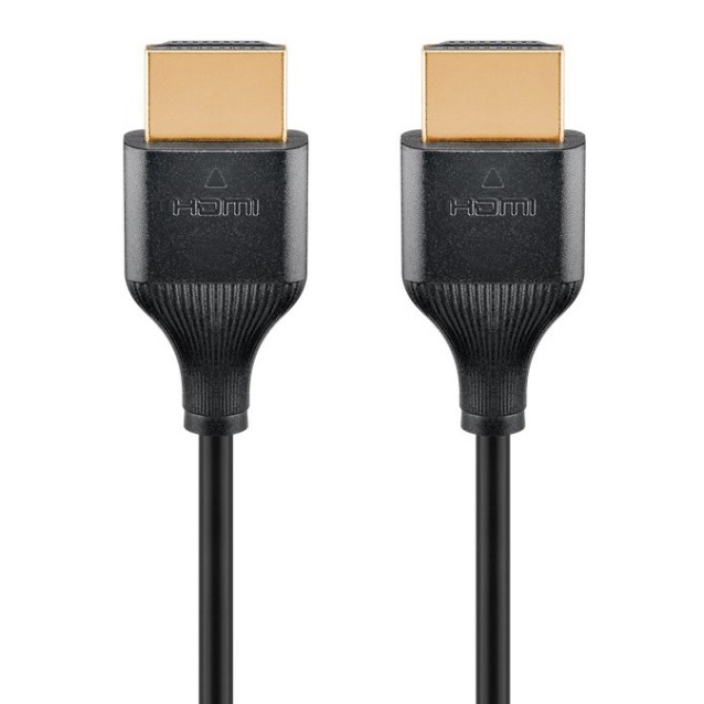 GOOBAY καλώδιο HDMI 75298 με Ethernet, slim, 8K/60Hz, 48 Gbps, 1m, μαύρο