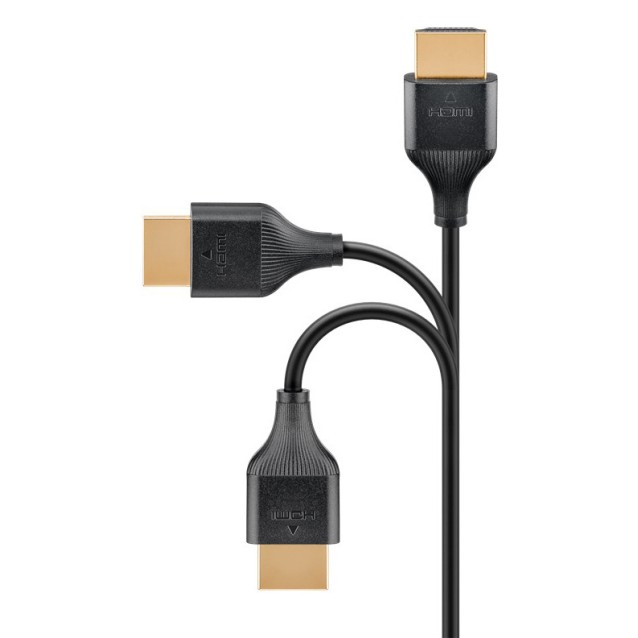 GOOBAY καλώδιο HDMI 75298 με Ethernet, slim, 8K/60Hz, 48 Gbps, 1m, μαύρο