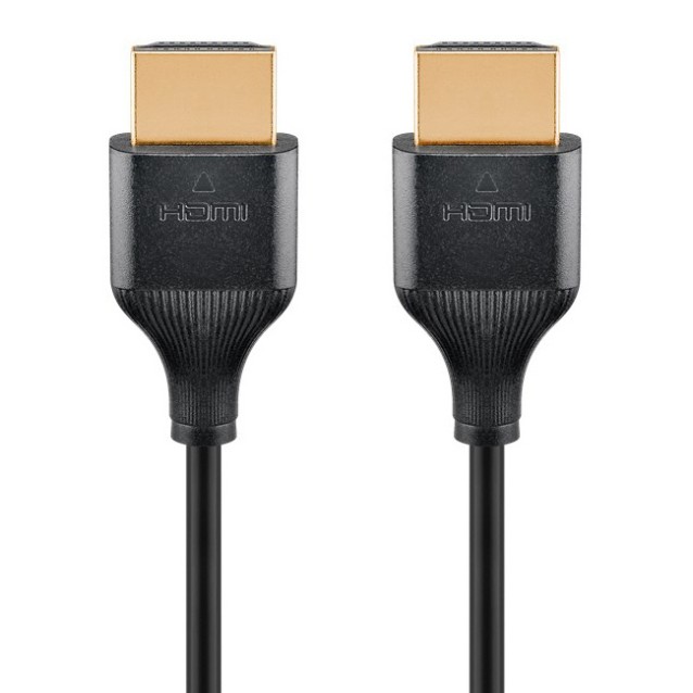 GOOBAY καλώδιο HDMI 75292 με Ethernet, slim, 4K/60Hz, 18 Gbps, 0.5m, μαύρο