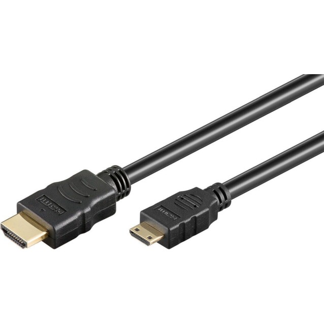 GOOBAY καλώδιο mini HDMI σε HDMI 74088 με Ethernet, 4K/60Hz, 10.2 Gbps, 5m, μαύρο