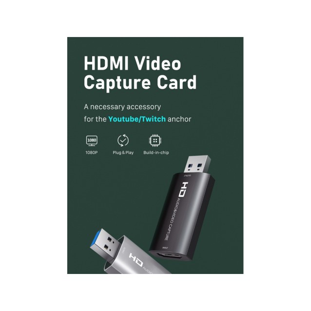 CABLETIME HDMI Video capture Card CTHVC, 1080p, μαύρο