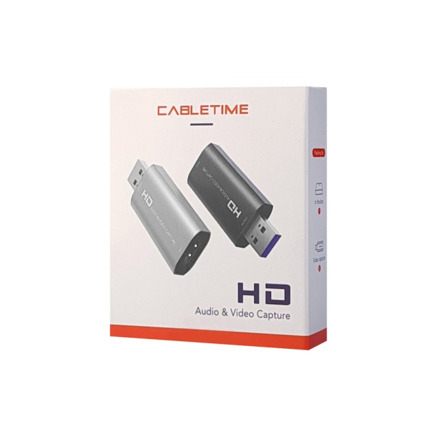 CABLETIME HDMI Video capture Card CTHVC, 1080p, μαύρο