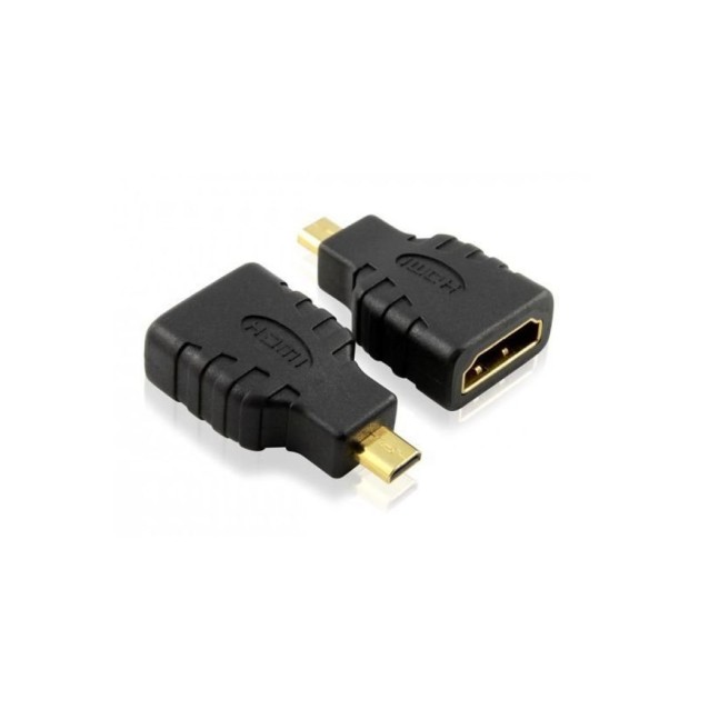 POWERTECH αντάπτορας HDMI θηλυκό σε HDMI Micro αρσενικό ADA-H002, μαύρος