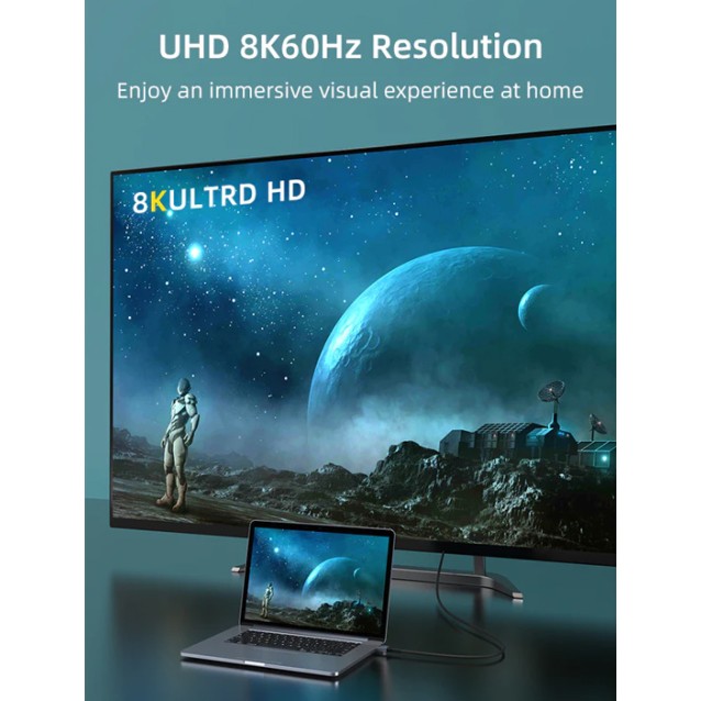 CABLETIME καλώδιο DisplayPort CT-DP8K, gold plated, 8K/60Hz, 1m, μαύρο