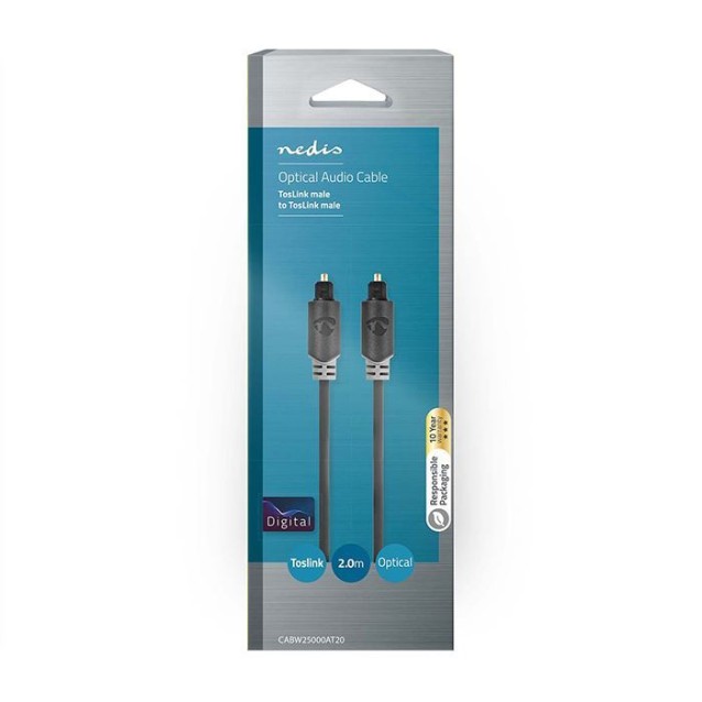 NEDIS CABW25000AT20 ΚΑΛΩΔΙΟ ΟΠΤΙΚΗΣ ΙΝΑΣ TOSLINK 2Μ