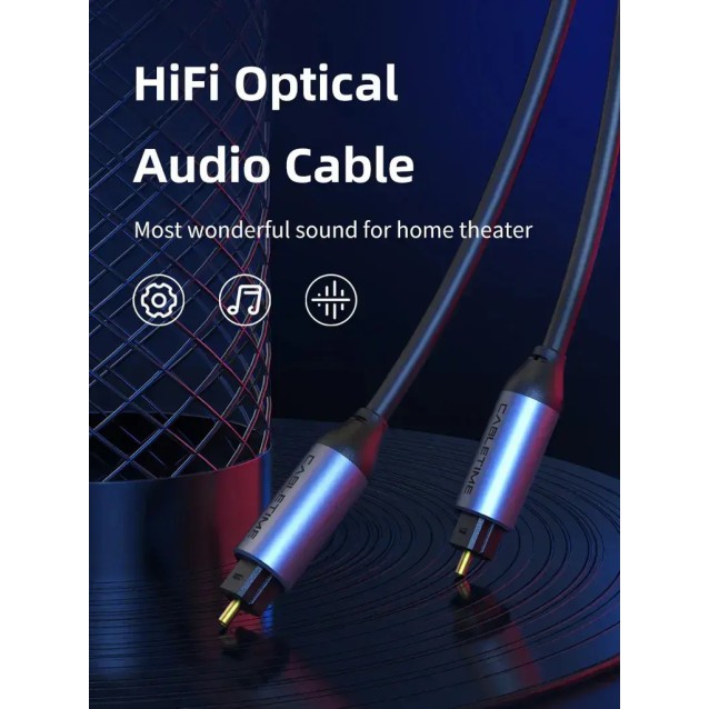 CABLETIME καλώδιο ήχου Toslink CT-AV380-P04GN, gold plated, 5mm, 3m, μαύρο