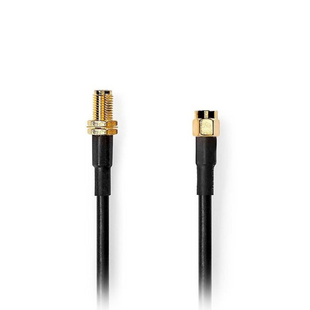 NEDIS CSGL02400BK100 Kαλώδιο SMA αρσ. - SMA θηλ. με επίχρυσα βύσματα, 10.00m