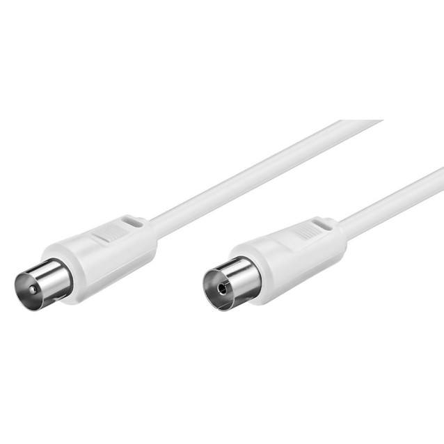 POWERTECH καλώδιο κεραίας RF αρσενικό - RF θηλυκό CAB-V018, λευκό, 10m