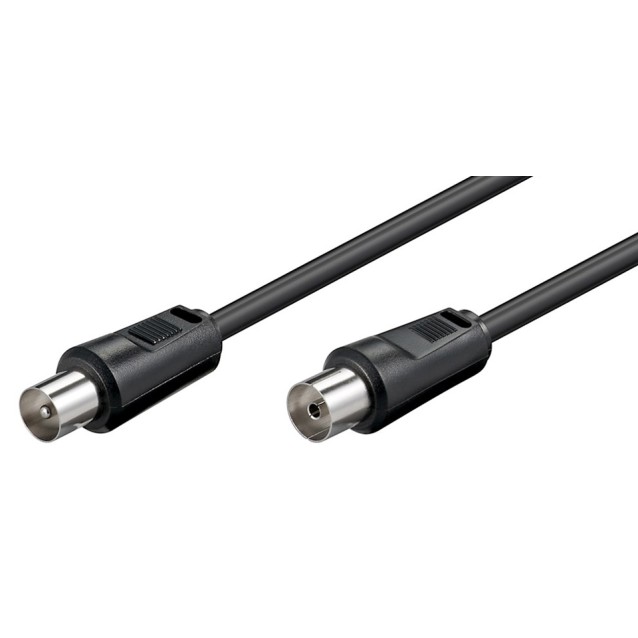 POWERTECH καλώδιο κεραίας RF αρσενικό - RF θηλυκό CAB-V019, μαύρο, 10m