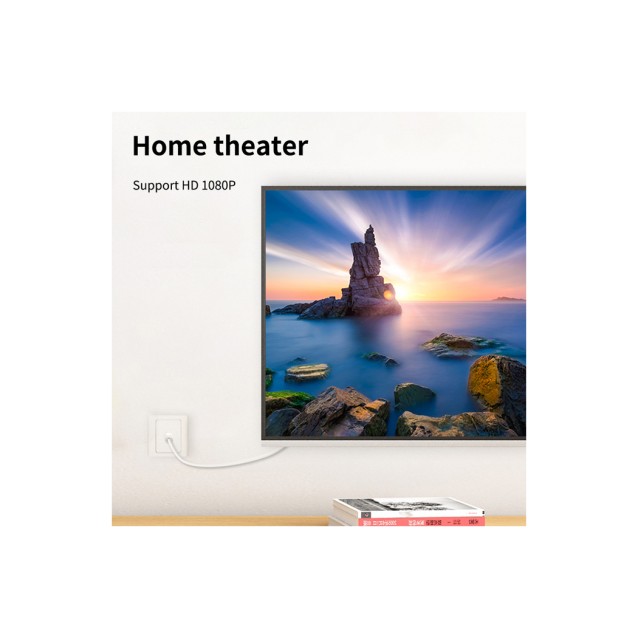 CABLETIME καλώδιο TV M σε TV F AV101, 75OHM, 3m, λευκό