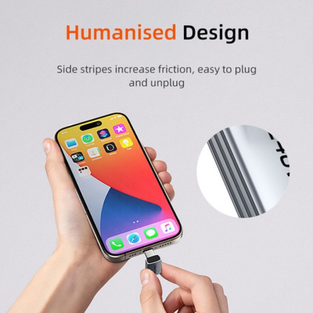 CABLETIME αντάπτορας USB-C CT-OTG42-AG, γωνιακός, USB4, 240W, 40Gbps, 8K, γκρι