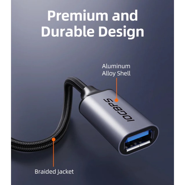 CABLETIME αντάπτορας USB-C σε USB CT-CMAF10-AGL, 10Gbps, γκρι