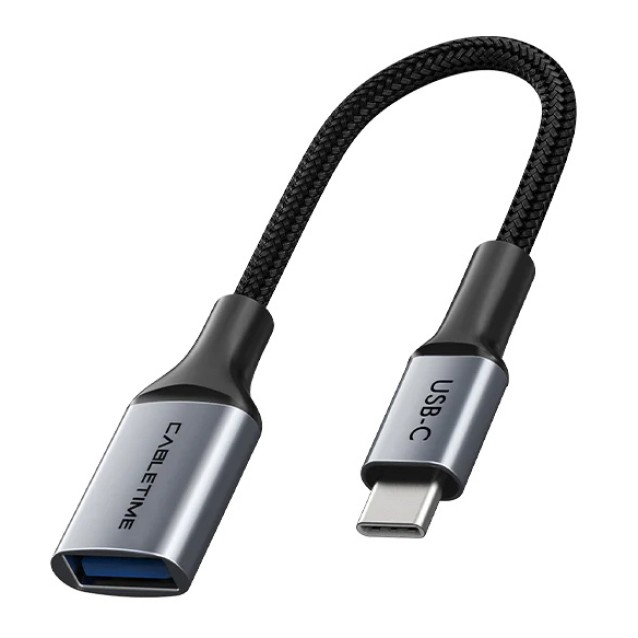 CABLETIME αντάπτορας USB-C σε USB CT-CMAF3.0, 5Gbps, γκρι CABLETIME αντάπτορας USB-C σε USB CT-CMAF3.0, 5Gbps, γκρι