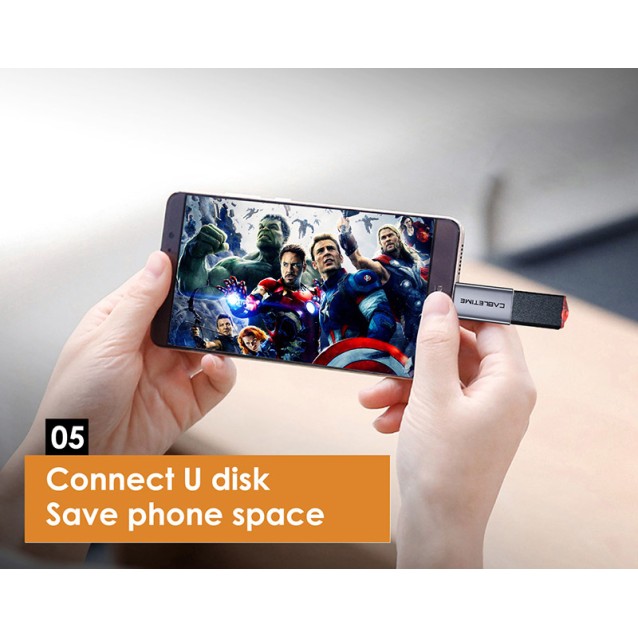 CABLETIME αντάπτορας USB Type-C σε USB 3.0 C160, γκρι