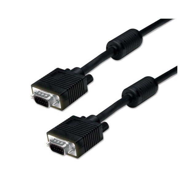 POWERTECH καλώδιο VGA 15pin CAB-G003, 1080p, CCS, 3+6, 1.5m, μαύρο