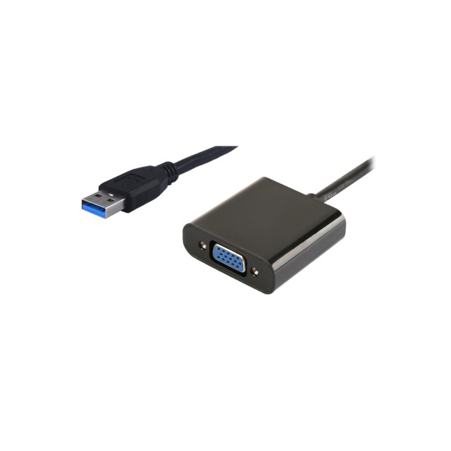 POWERTECH αντάπτορας USB 3.0 σε VGA PTH-021, Full HD, μαύρο
