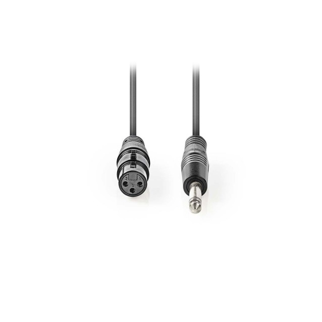 Καλώδιο 3-Pin XLR θηλ. σε 6.35mm αρσ., 1.5m σε γκρι χρώμα.NEDIS COTH15120GY15