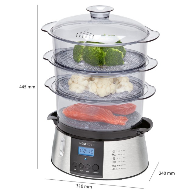 CLATRONIC DG 3547 Ψηφιακός ατμομάγειρας, 800W.