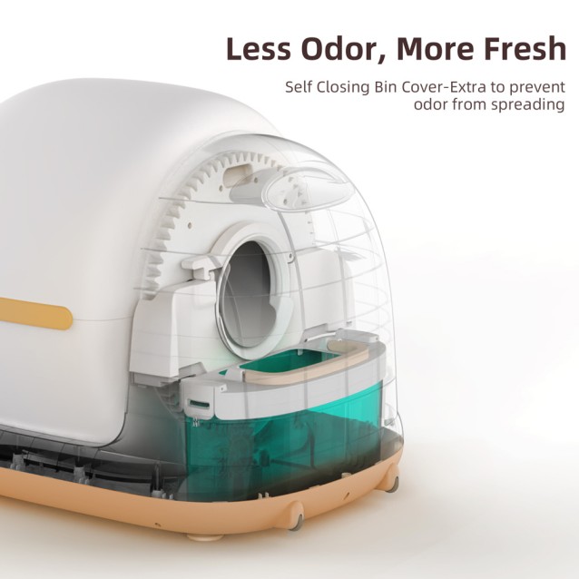 BRUNO smart αυτοκαθαριζόμενη τουαλέτα γάτας BRN-0235, 58.2x51.3x53cm, λευκή