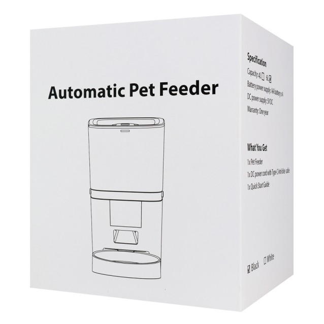 BRUNO smart ταΐστρα κατοικίδιων BRN-0270 με κάμερα 0.3MP, 6L, WiFi, μαύρη