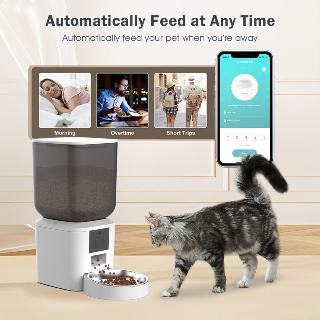 BRUNO smart ταΐστρα κατοικίδιων BRN-0269, 7L, WiFi, λευκή