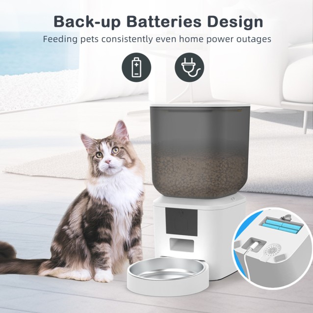 BRUNO smart ταΐστρα κατοικίδιων BRN-0269, 7L, WiFi, λευκή