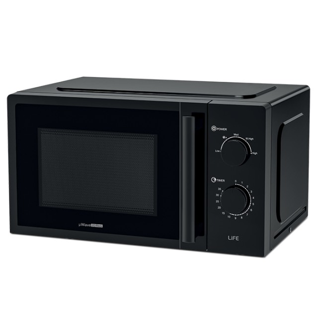 LIFE μWave 20 Black Φούρνος μικροκυμάτων 20L, 700W, 221-0389