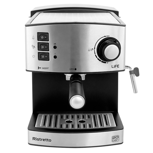 LIFE RISTRETTO 20BAR Mηχανή Espresso - Cappuccino 20bar, 850W