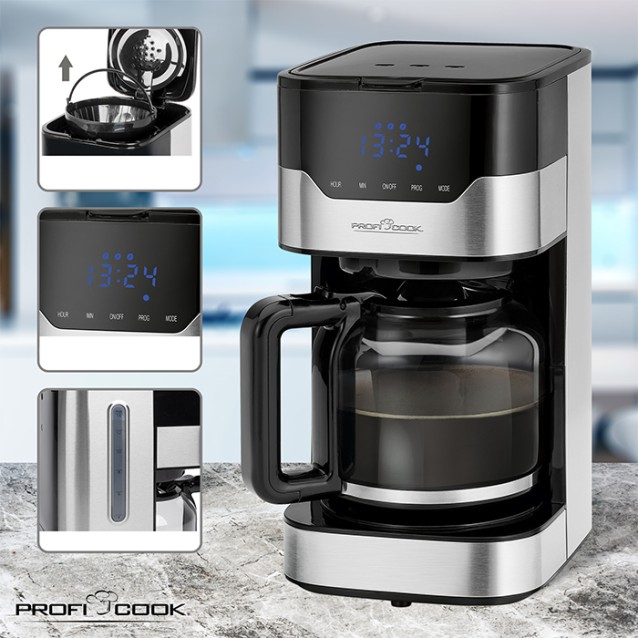 PROFI COOK PC-KA 1169 Προγραμματιζόμενη καφετιέρα φίλτρου 1.5L, 900W
