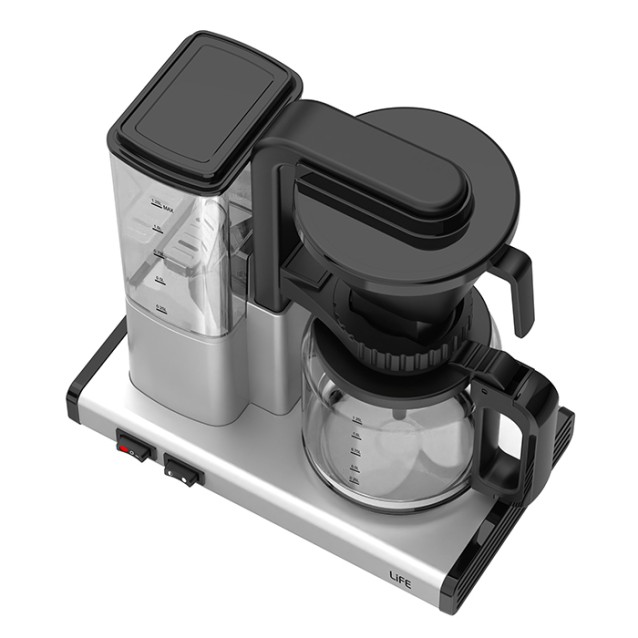 LIFE SYMBOL S Silver Matt Series Καφετιέρα φίλτρου 1.25L, 1400W