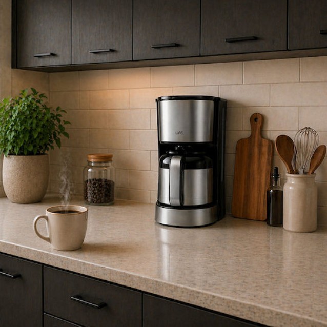 LiFE JAVA Καφετιέρα φίλτρου με κανάτα θερμός 1.2L, 800W