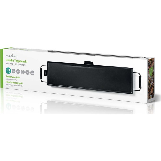 NEDIS FCTE110EBK90 Γκριλιέρα Teppanyaki, με μεγάλη επιφάνεια 90 x 23 cm. - NEDIS