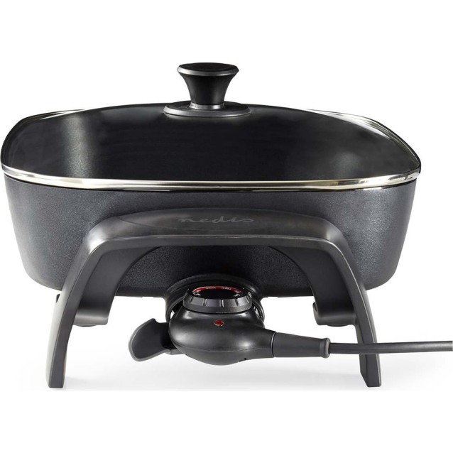 Nedis Electric Skillet Pan 40cm Teppanyaki Σκεύος με Ρυθμιζόμενο Θερμοστάτη 2400W 30x38εκ