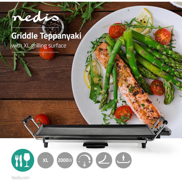 NEDIS FCTE110EBK50 Griddle Teppanyaki, 50 cm NEDIS