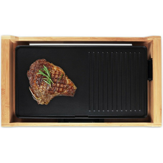 LIFE JAPANESE GRILL Ηλεκτρική γκριλιέρα Teppanyaki με πλαίσιο από bamboo, 1800W