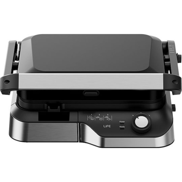 LIFE SIRLOIN Flat Black Series Ηλεκτρική γκριλιέρα με αποσπώμενες πλάκες, 2180W