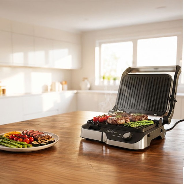 LIFE SIRLOIN Flat Black Series Ηλεκτρική γκριλιέρα με αποσπώμενες πλάκες, 2180W