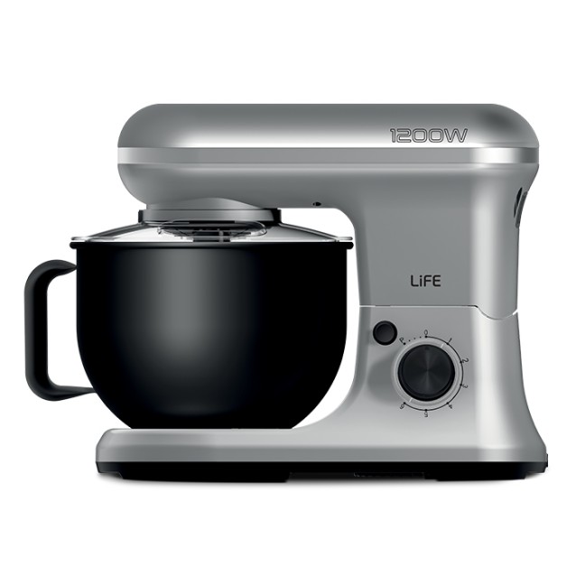 LIFE ARGENTO Silver Matt Series Κουζινομηχανή με inox κάδο μίξης 5L, 1200W