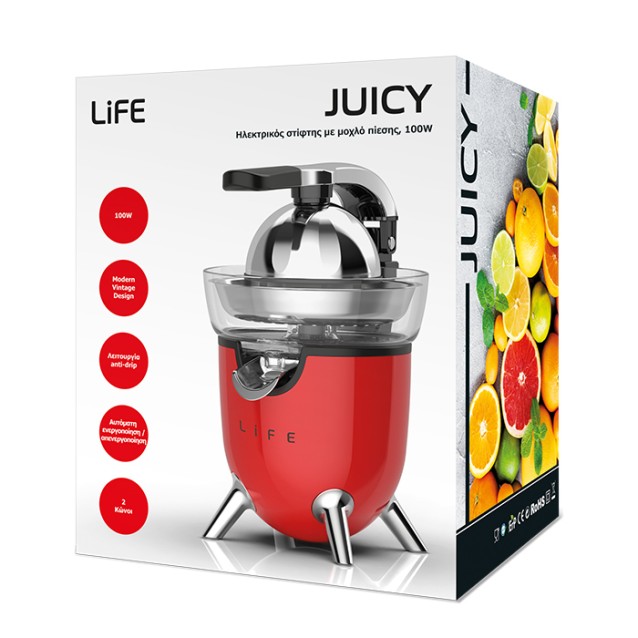 LIFE JUICY Ηλεκτρικός στίφτης με μοχλό πίεσης, 100W.