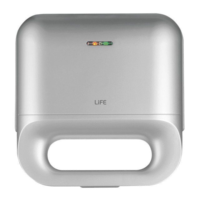 LiFE DELI Silver Matt Series Τοστιέρα με αντικολλητικές grill πλάκες, 750W