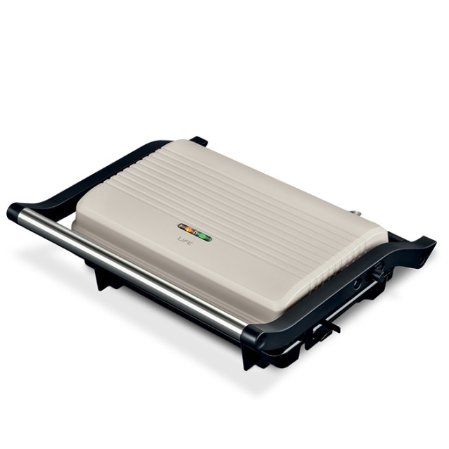 LiFE HERO Warm Grey Series Τοστιέρα με grill πλάκες κεραμικής επίστρωσης, 1000W