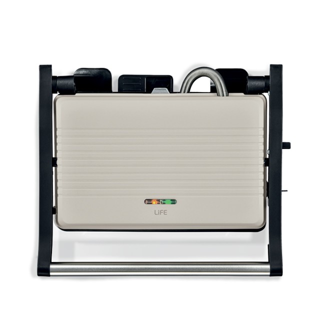 LiFE HERO Warm Grey Series Τοστιέρα με grill πλάκες κεραμικής επίστρωσης, 1000W