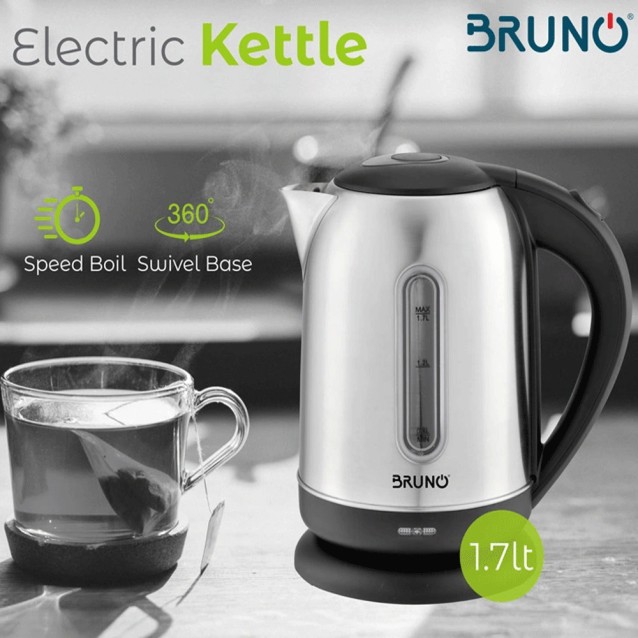 BRUNO Ηλεκτρικός βραστήρας BRN-0029, 2200W, 1.7lt, βάση 360°